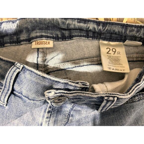 Ariat Jeans Womens 29R Blue Denim Trouser Bootcut Stretch Western Solid - Picture 3 of 7